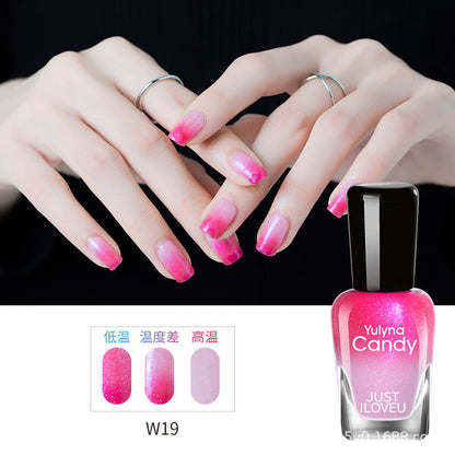 2024 new temperature-changing nail polish, no baking, quick drying, long-lasting, non-peelable, non-fading, multi-color nail polish, direct sales from manufacturers