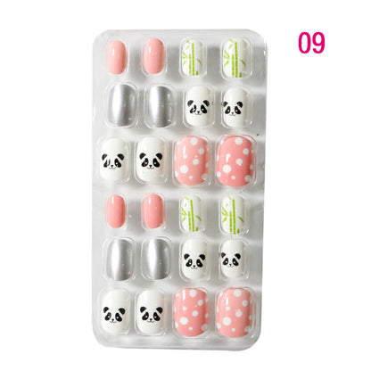 Zhifei nail art 24 pieces bagged wearable wearable nail pieces finished nail art children's nail art finished nail pieces