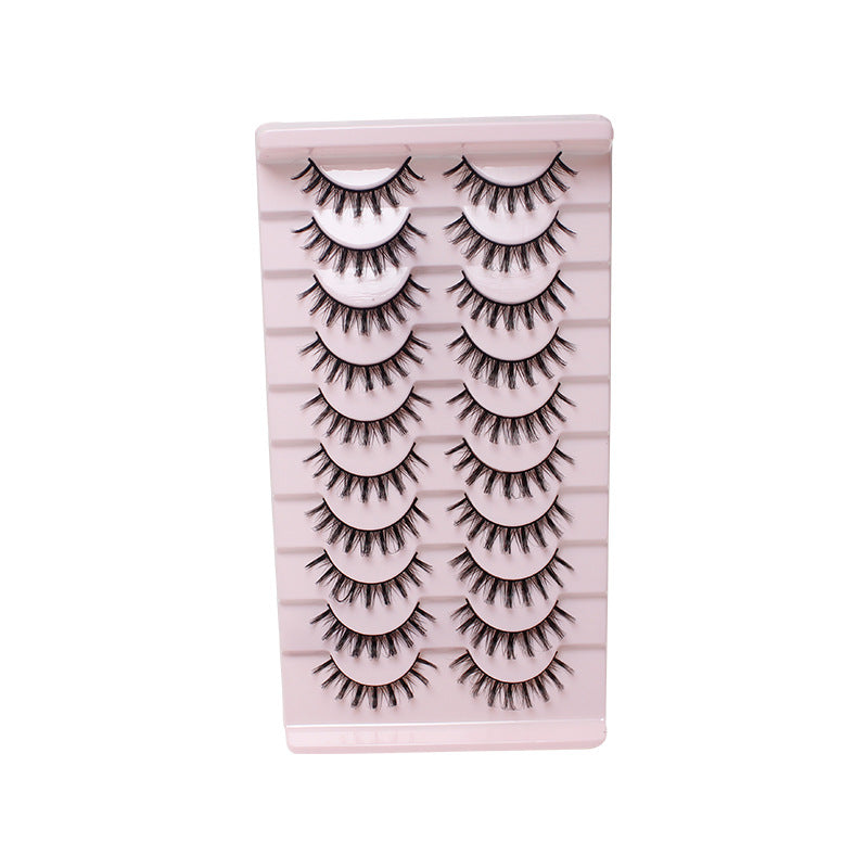 DINGSEN false eyelashes factory cross-border stable supply 10 pairs of DD holiday eyelashes Russian curling set