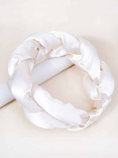 2021 New French Headband Headband Women European and American Large Elastic Headband White Twisted Headband Manufacturer Wholesale