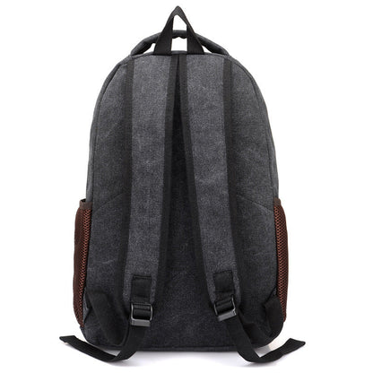 Factory direct sales fashion trend canvas bag leisure backpack hiking sports backpack Korean version student backpack 