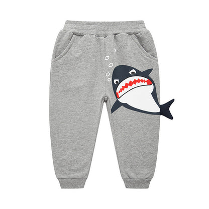 be top children's clothing new autumn cartoon shark baby casual children's pants children's long pants wholesale one piece