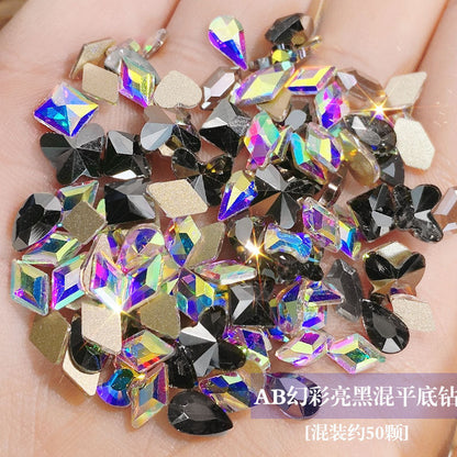 Nail rhinestones 100 pieces nail accessories aurora diamonds phantom shaped diamonds New York storm diamonds hot bottom diamonds wholesale