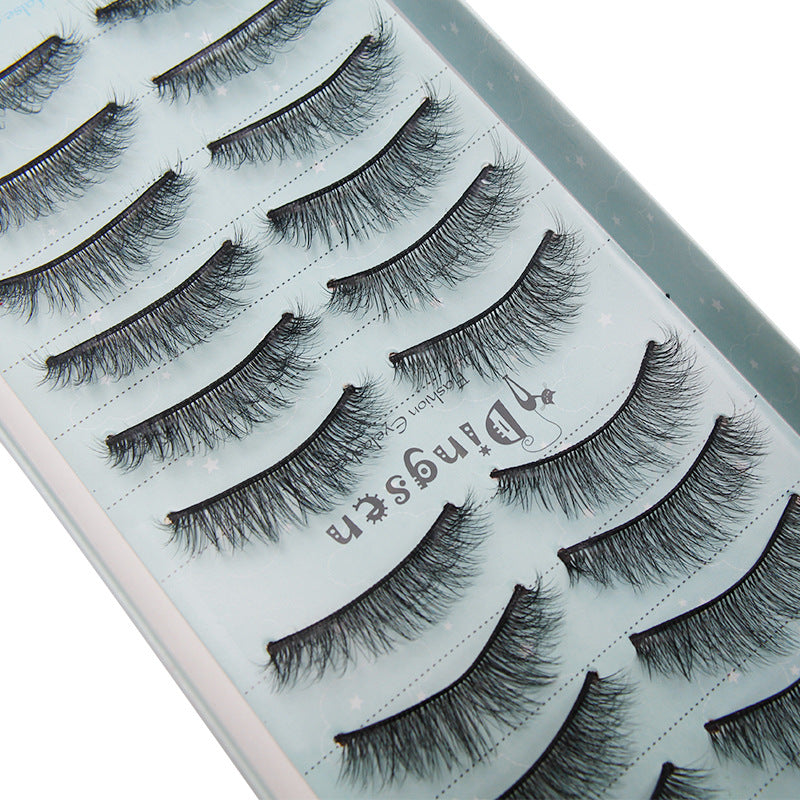 DINGSEN false eyelashes factory 10 pairs of 3D three-dimensional multi-layer eyelashes natural thick curled eyelashes