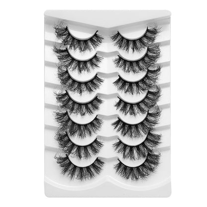 Dingsen false eyelashes factory cross-border stable supply 7 pairs of false eyelashes DSD series short fried hair