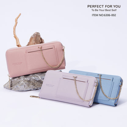 perfect for you long wallet women's zipper large capacity PU fashion clutch bag accordion bag wallet 