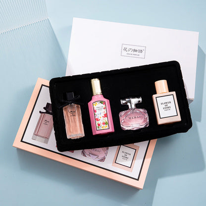 New Flower Story Women's Perfume Four-piece Gift Box Long-lasting Light Fragrance Flower Joy Blooming Perfume Vietnam Wholesale 