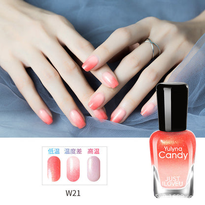 2024 new temperature-changing nail polish, no baking, quick drying, long-lasting, non-peelable, non-fading, multi-color nail polish, direct sales from manufacturers