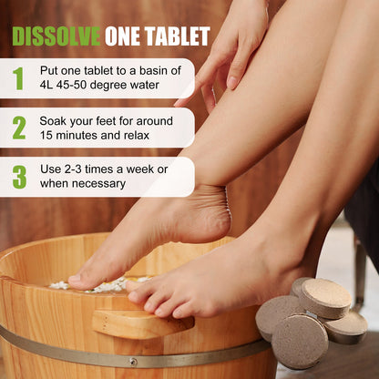 West&amp;Month Ginger Foot Bath Tablets for Onychomycosis Repair, Polishing and Deodorizing Foot Care Foot Bath Tablets 