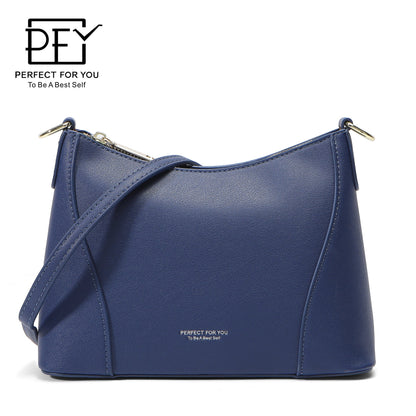 Wesson bag women's European and American fashion shoulder bag retro solid color crescent bag versatile messenger bag temperament French women's bag 