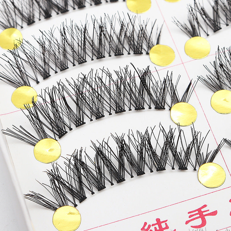 Dingsen cross-border supply false eyelashes factory COS little devil eyelashes 10 pairs of handmade eyelashes natural