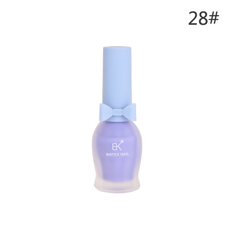 BK bow 30 colors matte matte whitening 7 days water-based nail polish no baking no odor can not be peeled wholesale