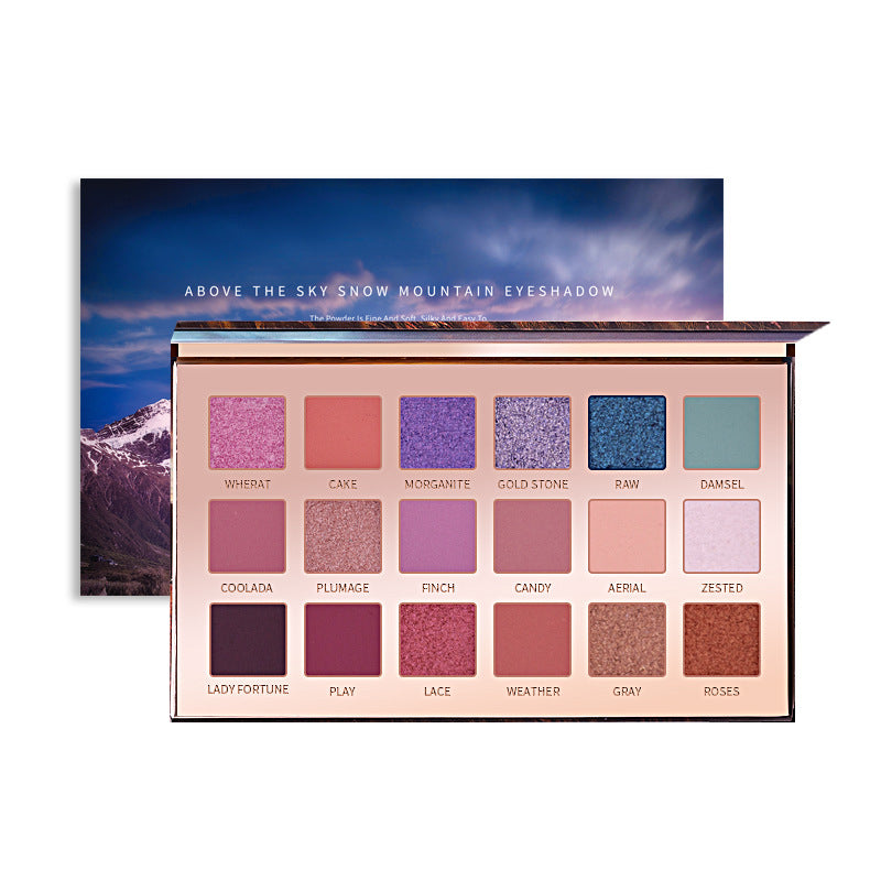 NOVO5326 Reed Glacier Eyeshadow Palette Snow Mountain Eyeshadow Matte Pearlescent Earth Color Glitter Sequins