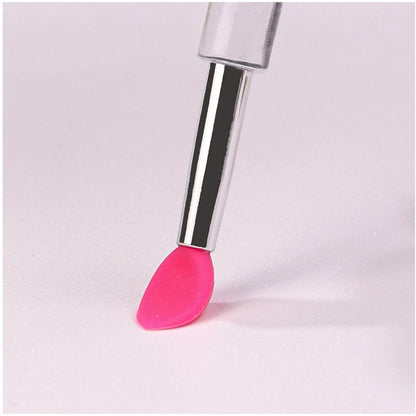 Manicure silicone pen Aurora powder magic mirror powder smear stick lipstick eye shadow silicone brush sequin rub powder stick manicure tool