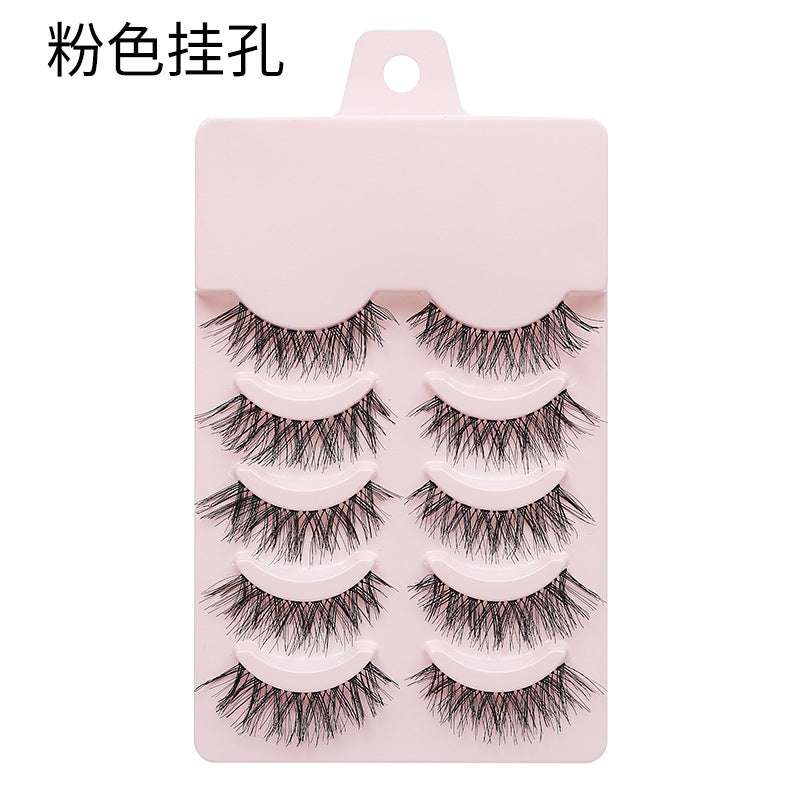 Dingsen cross-border supply false eyelashes factory 5 pairs of eyelashes natural style COS little devil eyelashes cartoon