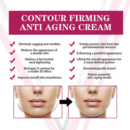 JaysuingV Facial Firming Cream ផ្តល់ភាពរឹងមាំ និង បន្តឹងស្បែកមុខ ពង្រីកមុខ ចង្កា ទ្វេរដង Mandible Anti-Aging Cream 