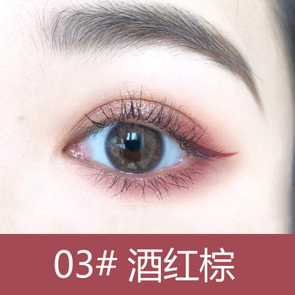 Eyelinerត្របកភ្នែកពណ៌ Douyin រាវ ពណ៌ផ្កាឈូក ពណ៌ស្វាយ ត្នោត ក្បាលអេប៉ុងស្តើង មិនងាយប្រឡាក់រោមភ្នែក សិស្សានុសិស្ស តម្លៃសមរម្យ គ្រឿងសម្អាង