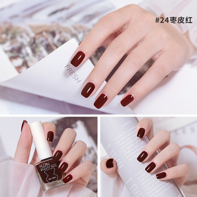 Nail polish long-lasting no-bake ice-clear non-tear oily nail polish wholesale cross-border Douyin hot-selling quick-drying nail polish