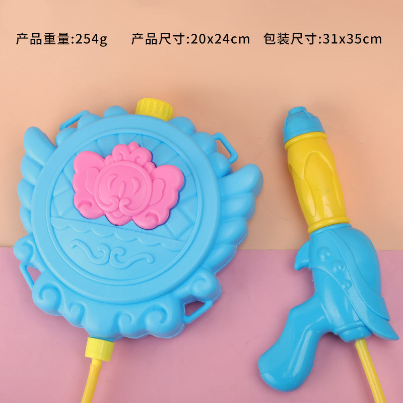 Pig backpack water gun wholesale stall pull electric automatic water suction grab cartoon outdoor children's beach toys