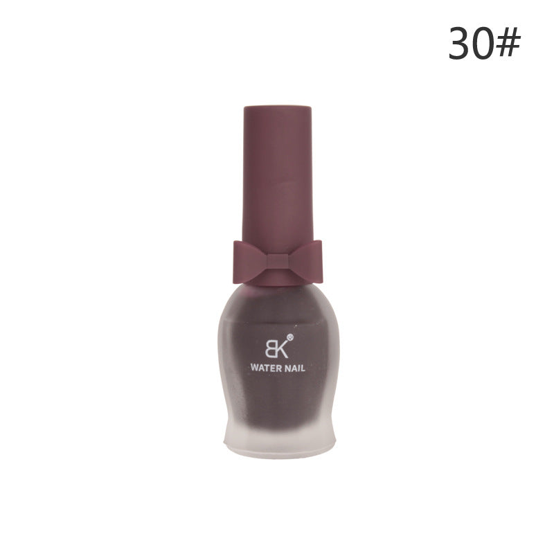 BK bow 30 colors matte matte whitening 7 days water-based nail polish no baking no odor can not be peeled wholesale