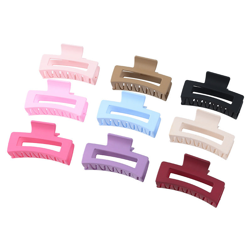 Heat-free curling iron accessories 8.5cm frosted hairpin solid color large hairpin hair accessories back of the head shark grip clip