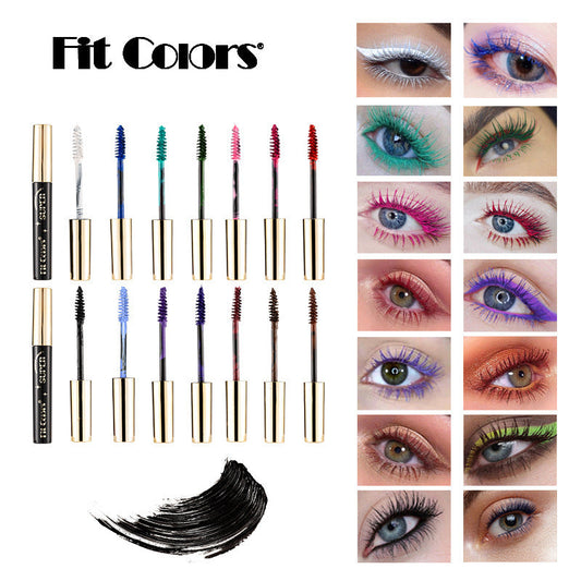 Cross-border Fit Colors 14 color mascara thick curling not easy to smudge Christmas stage makeup foreign trade