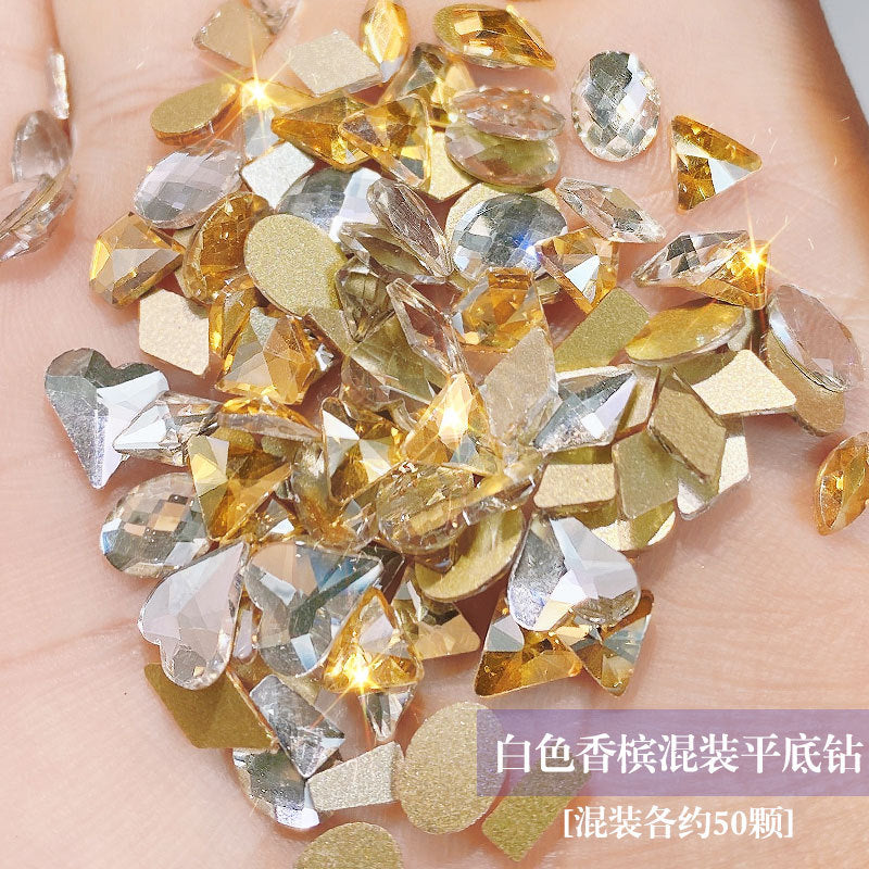 Nail rhinestones 100 pieces nail accessories aurora diamonds phantom shaped diamonds New York storm diamonds hot bottom diamonds wholesale