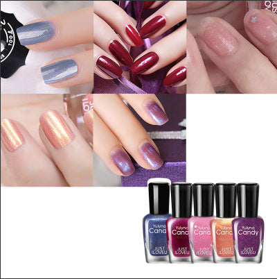 Yu Linna cross-border wholesale factory direct sales can not be peeled off a piece of toe nail polish set without baking