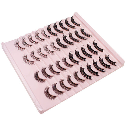 Dingsen false eyelashes factory cross-border stable supply 20 pairs of DD Russian curled eyelashes European and American thick