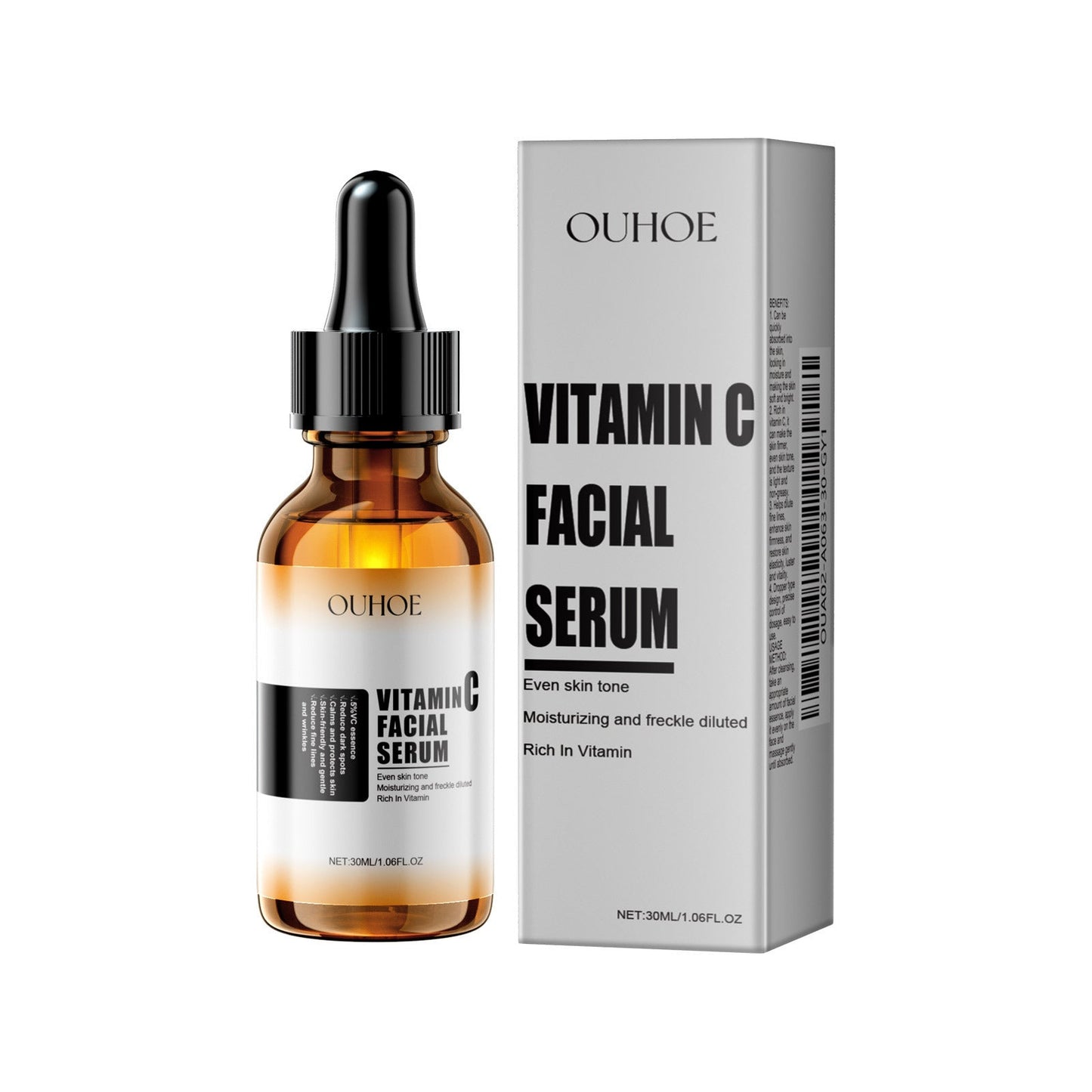 OUHOE Facial Essence បំបាត់ស្នាមអុចខ្មៅ និងធ្វើអោយស្បែកមុខភ្លឺថ្លា ផ្តល់សំណើម និងផ្តល់សំណើមដល់ស្បែក និងធ្វើអោយស្បែកស្រស់ថ្លាឡើងវិញ។ 