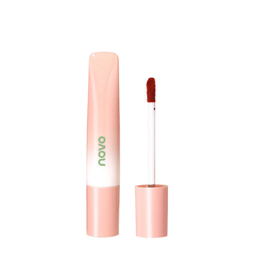 Novo silky pink mist marshmallow lip cream lip glaze has a light and silky texture and is light and colorful, does not stick to the cup and makes the skin whiter for students 