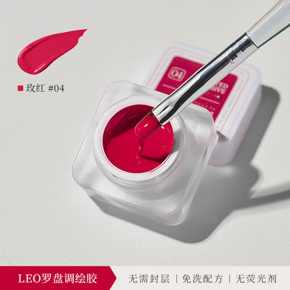 XIEJIAYI new nail polish three original color painting glue nail art shop with drawing painting glue set pat pat glue