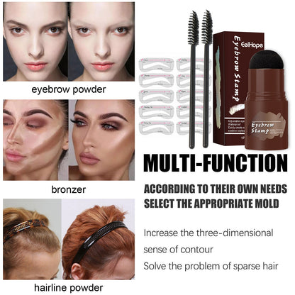 Eyebrow printing set quick makeup for lazy hairline powder repair natural waterproof contour shadow artifact 