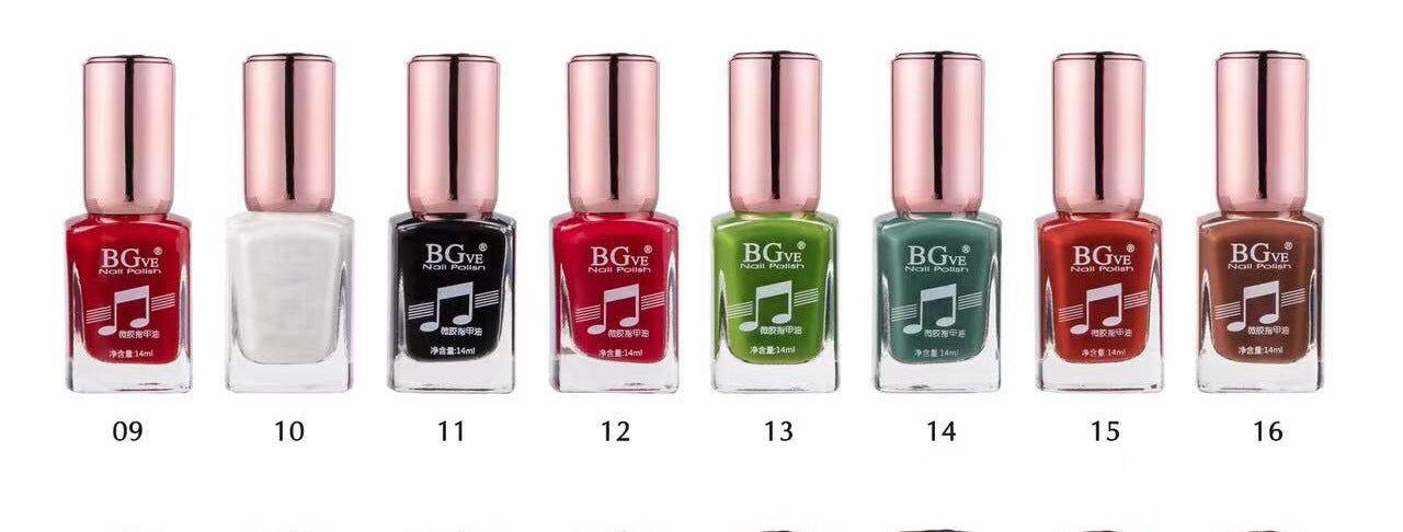 Cross-border micro-glue BG fashion nail polish non-peelable nail polish color nail polish plum red avocado color 14ML