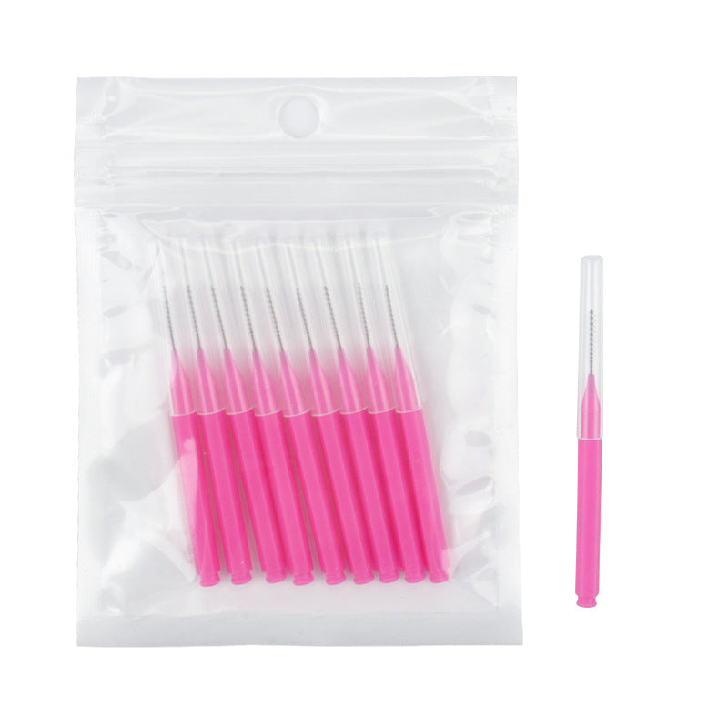 Wholesale eyelash beauty aids mini color eyebrow brush small portable opp bag