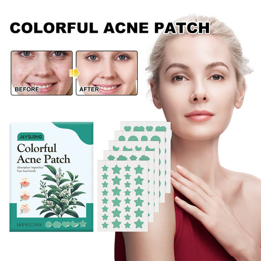 Jaysuing Green Acne Patch Acne Repair Acne Mark Facial Care Irregular Shape Acne Patch 