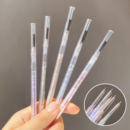 Gemeng Miaohui round refill eyebrow pencil waterproof and sweat-proof not easy to smudge double-headed automatic eyebrow pencil ultra-fine eyebrow pencil