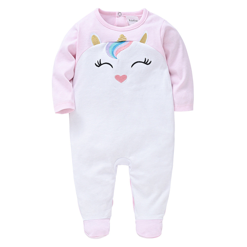 Autumn baby clothes, cartoon baby romper, long-sleeved casual baby jumpsuit, cross-border manufacturers