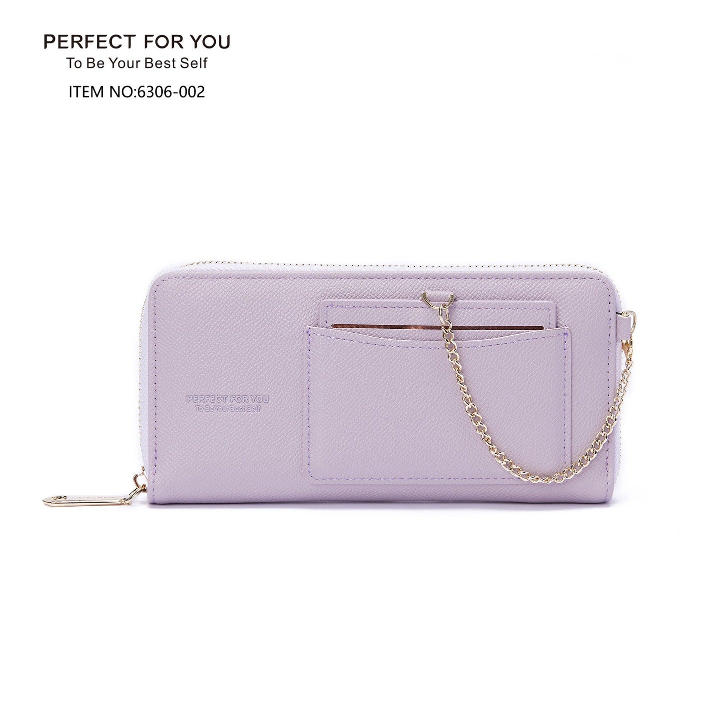 perfect for you long wallet women's zipper large capacity PU fashion clutch bag accordion bag wallet 