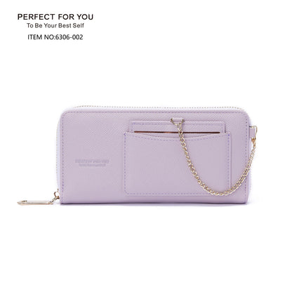 perfect for you long wallet women's zipper large capacity PU fashion clutch bag accordion bag wallet 