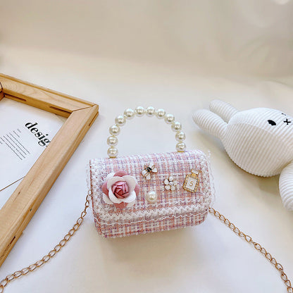 New style children's small square bag fashionable princess handbag Korean version girl chain messenger bag children's shoulder bag wholesale 