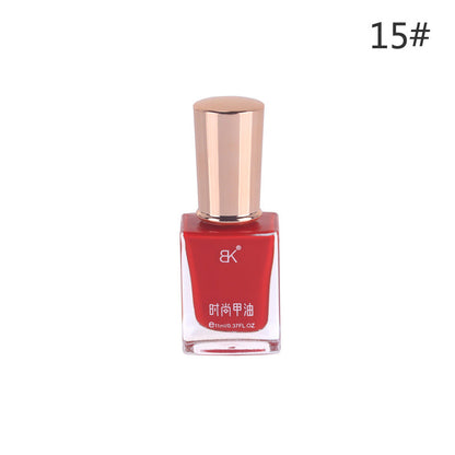 bk summer new style net red 36 colors fashion oily nail polish can not be peeled off without baking long-lasting not easy to fall off white wholesale