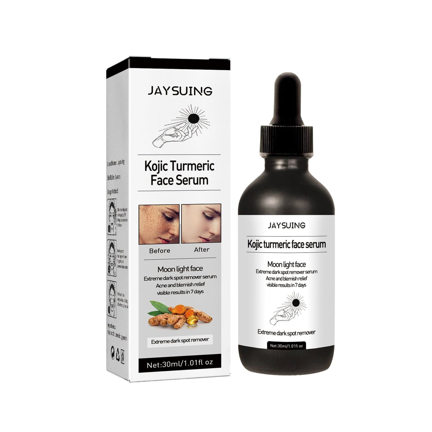 Jaysuing Dark Spot Removal Essence Facial Essence បំបាត់ស្នាមអុចខ្មៅ បំបាត់ជាតិមេឡានីន ធ្វើអោយស្បែកភ្លឺថ្លា និងផ្តល់សំណើម។ 