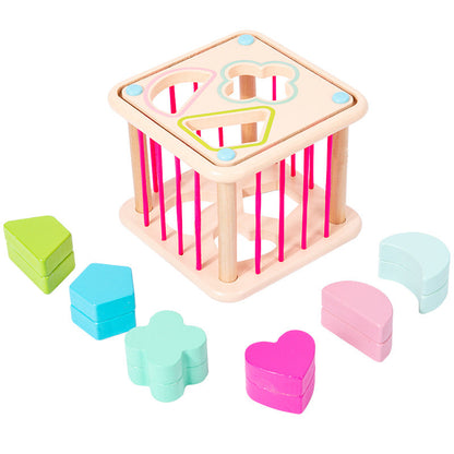 Wooden creative rainbow building blocks Sesele infant and young children color perception grasp training early education educational toys 