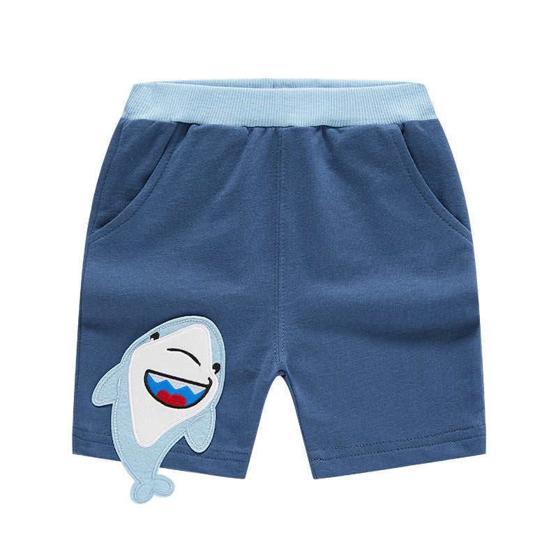 Summer children's clothing new children's shorts boys shorts baby casual children's pants cartoon dinosaur bottoms knitted pants