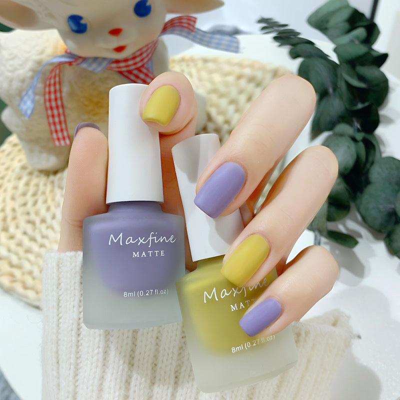 2023 new nail polish spring and summer color water-based matte nail polish cannot be peeled off and dried naturally, suitable for pregnant women