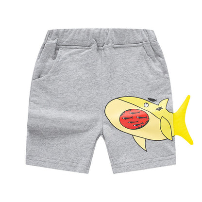 Children's clothing Korean style summer new children's shorts cartoon shark shorts boys summer clothing wholesale one piece drop shipping