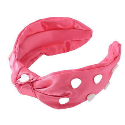 2022 New Love Pink Hairband Women Valentine's Day Knotted Headband Cute Girl Temperament Headband Hairband Women