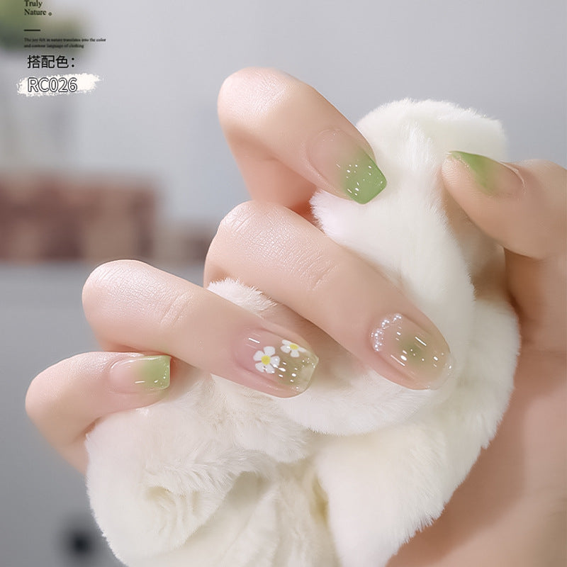 KaSi ice transparent nude nail polish 2024 new summer popular jade jelly transparent pink nail art