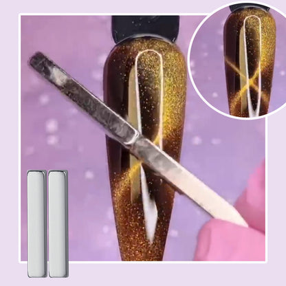 Cross-border manicure multifunctional magnet nail salon cat's eye long strip magnet French cat's eye nail salon set